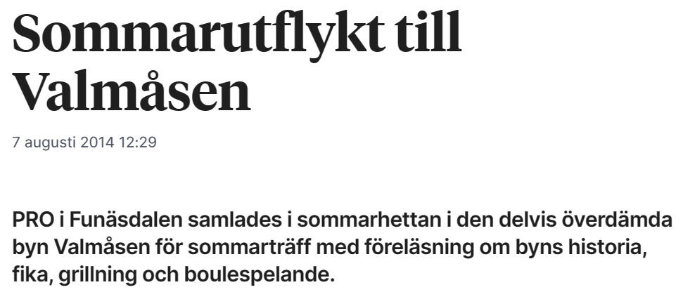 Sommarutflykt till Valmåsen, LTZ 7 augusti 2014